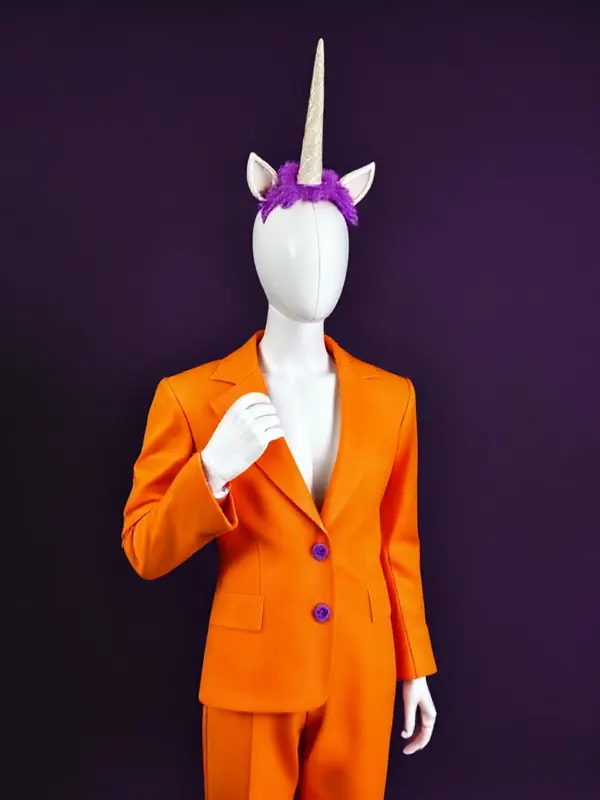 DIY Creepy Unicorn Host costume preview