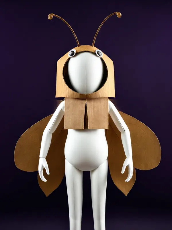DIY Cardboard Roach Fun costume preview