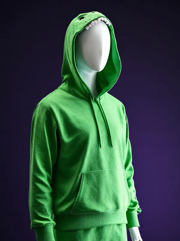 DIY Green Dino Runner costume preview