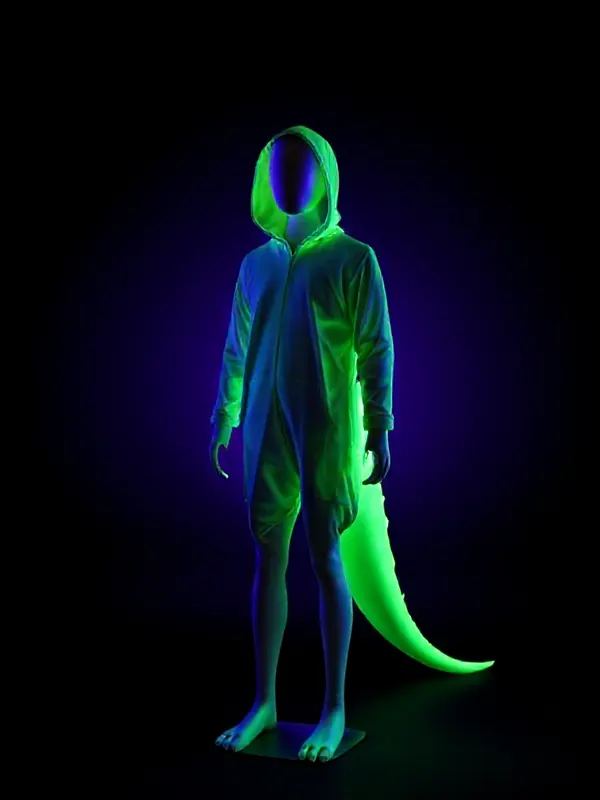 DIY Glow Dino Suit costume preview
